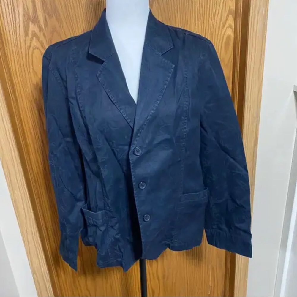 Black jacket with floral design